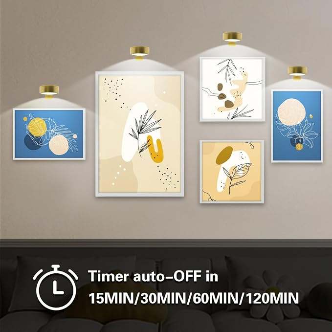 6Pack Picture Light Wireless Wall Painting Light 3 Lighting Art Display - Image 6