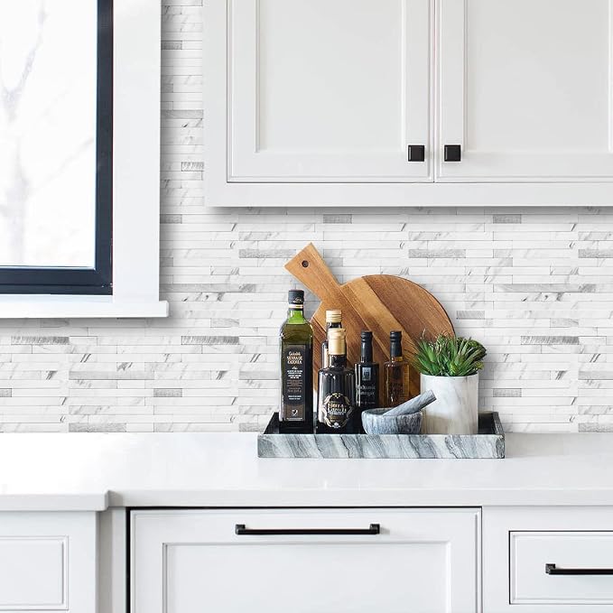 AULIGET 40 Sheets Faux Stone Peel and Stick Backsplash - Image 2