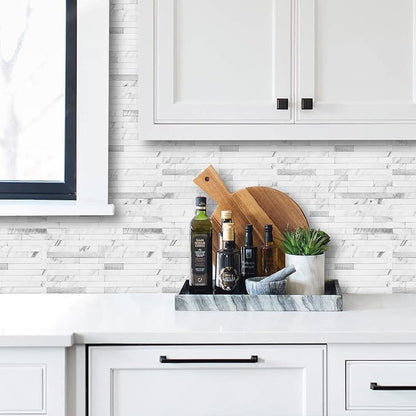 AULIGET 40 Sheets Faux Stone Peel and Stick Backsplash - Image 2