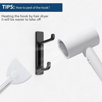 pickpiff Wall Hooks for Coat and Towel: 13LB Strong Adhesive Door Hanger Stick - Image 8