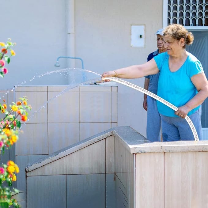 1" 30M-98FT Lay-Flat Hose Water Pool Cleaning Belt Discharge Pump Hose With Aluminum Clamps Fittings Fire Hose Length Connection Pump Hose for House,Garden,Irrigation, Water pumping hose Firehose