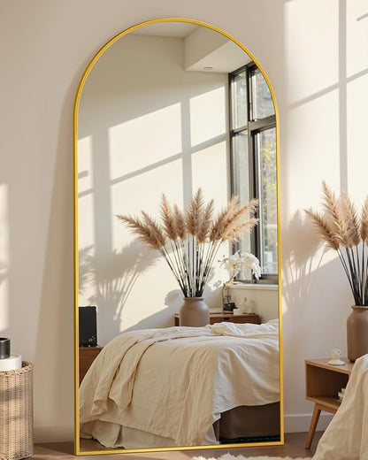 69"x28" Full Length Mirror, Arched Full Body Mirror, Standing Hanging or by Unknown