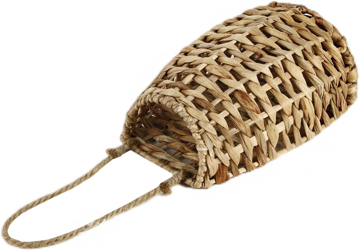 Woven Water Hyacinth Hanging Basket Door Hanging Basket Wall for Home Garden Farmhouse (Water Hyacinth)