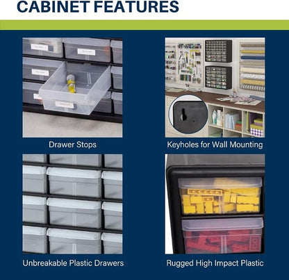 Akro-Mils 24-Drawer Plastic Drawer Storage Cabinet - Image 4