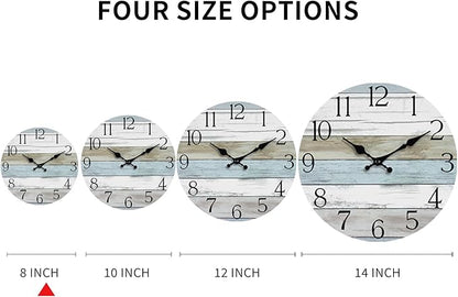 Wall Clock, Silent Non Ticking Wall Clocks Battery Operated, Rustic Wooden - Image 4