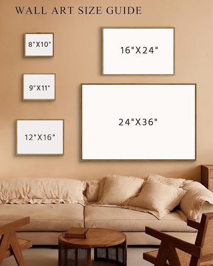 InSimSea Framed Canvas Wall Art, Countryside Field Modern Farmhouse Decor - Image 6
