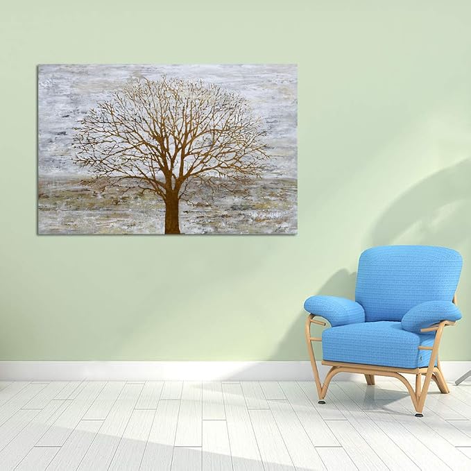 Yihui Arts Hand Painted Abstract Tree Painting - Image 7