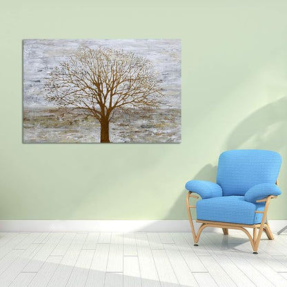 Yihui Arts Hand Painted Abstract Tree Painting - Image 7