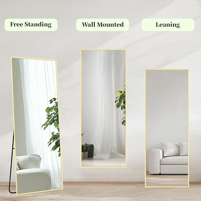 Sunniry Gold Mirror Full Length 56x16 inch, Floor Length Mirror - Image 6