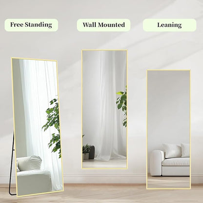 Sunniry Gold Floor Mirror 48x16 inch, Full Body Mirror - Image 6