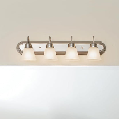 Kichler 30" 4-Light Vanity Bath Light in Brushed Nickel, Modern Bathroom Light - Image 6