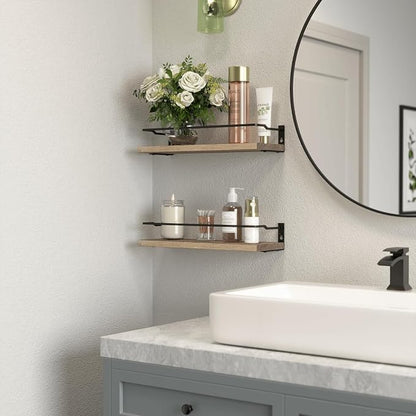 RICHER HOUSE Bathroom Shelves, Guard-Rail Floating Shelves - Image 6