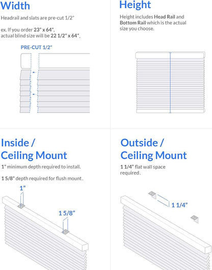 CHICOLOGY Mini Blinds for Indoor Windows – 22"W x 72"H, Cappuccino Horizontal - Image 7