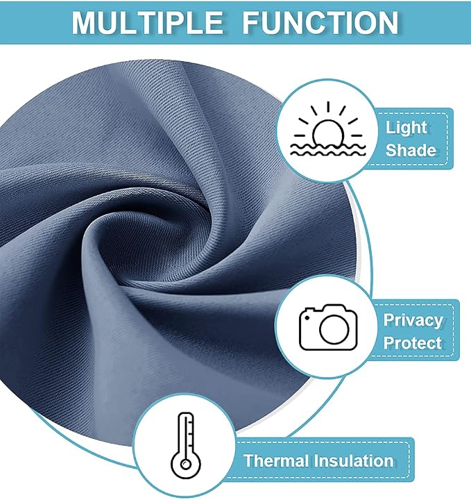 RYB HOME Privacy Curtain for Sliding Glass Door, Light Block Noise Reduce - Image 6