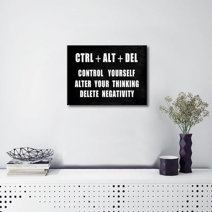 Pyradecor Motivational CTRL+ALT+DEL Classroom Positive Quotes Inspirational - Image 5