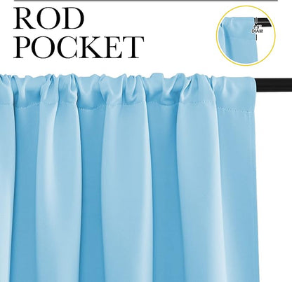 NICETOWN 2 Panels Blackout Curtains, Rod Pocket Thermal Insulated Drapess - Image 2