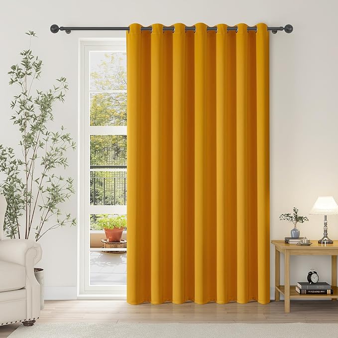 ChrisDowa Room Divider Curtain 96 Inches Long, Wide Blackout Sliding Door by ChrisDowa