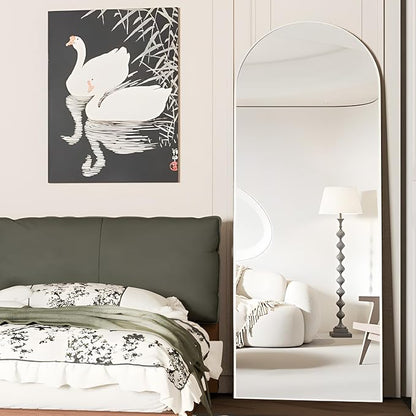 Full Length Mirror 56"x16" Arch Floor Mirror by NEUWEABY