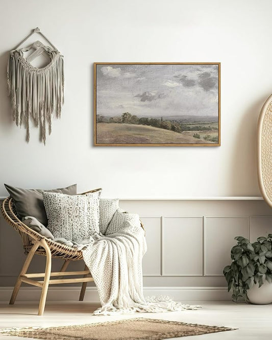 InSimSea Framed Canvas Wall Art Vintage Decor, Large Farmhouse Nature Scenery - Image 2