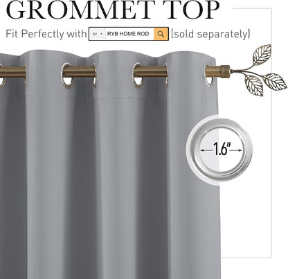 RYB HOME Privacy Curtain for Sliding Glass Door, Light Block Noise Reduce - Image 2