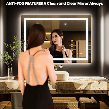 LOAAO 48"x24" LED Bathroom Mirror - Image 2