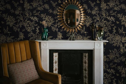 Froluya Black and Gold Wallpaper Peel and Stick Wallpaper 17.7"x118.1" Vintage - Image 7