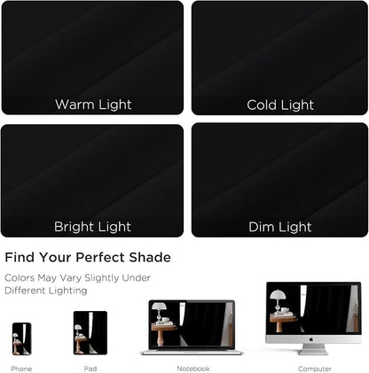CUCRAF Black Blackout Curtains 84 inch Length 2 Panels Set, Rod Pocket Room - Image 4