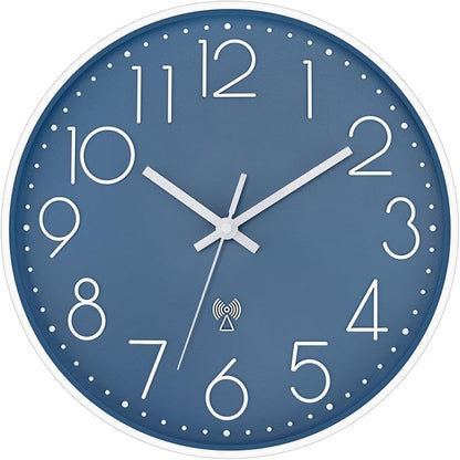 Foxtop Atomic Wall Clock Battery Operated Round Analog Modern Wall Clock Sets by Foxtop