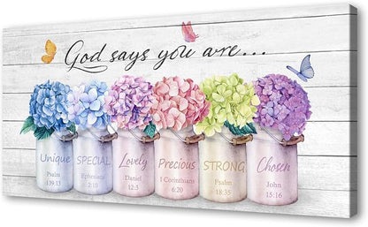 Cao Gen Decor ArtH43062 Inspirational Bible Verse Wall Art: God Says You Are by Cao+Gen+Decor+Art