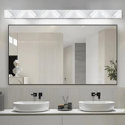 IZORRO LED Modern Bathroom Lights Fixtures, Matte White Acrylic Wall Lighting - Image 7