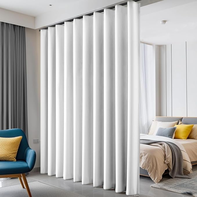 Hoeflife Room Divider Curtains Blackout Floor to Ceiling Curtain by Hoeflife