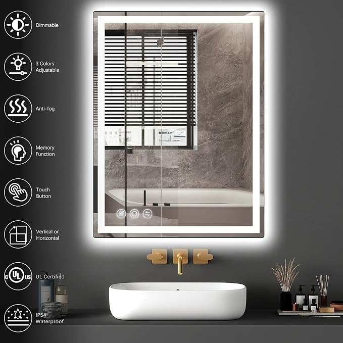 24"x 36" LED Bathroom Mirror - Image 3