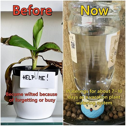 4 Pack Plant Watering Devices, Owl Shape Terracotta Watering Spikes, Vacation Self Watering Planter Insert, Automatic Plant Waterer for Indoor Outdoor Plants