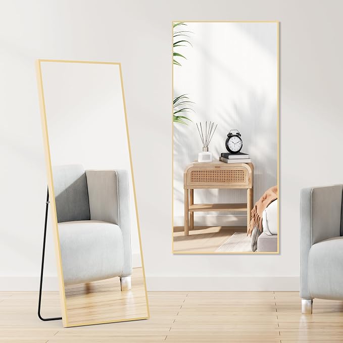 Sweetcrispy 64"x21" Full Length Mirror, Leaning or Standing Full Body Mirror - Image 8