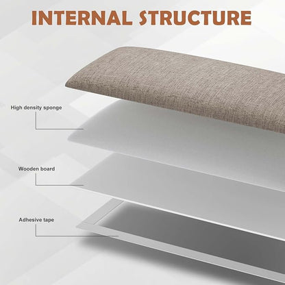 IFNOW Upholstered Wall Mounted Headboard, 3D Soundproof Wall Panels Peel and - Image 2