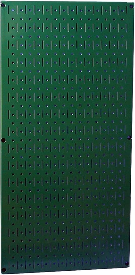 Wall Control Pegboard 32in x 16in Green Metal Pegboard Tool Board Panel by Wall+Control