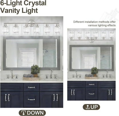 Crystal Bathroom Light Fixtures, Bathroom Lighting Fixtures Over Mirror - Image 5