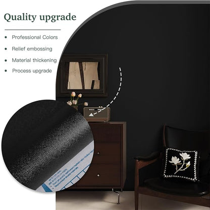 Dimoon 17.7''x236'' Peel and Stick Wallpaper Black Contact Paper - Image 8