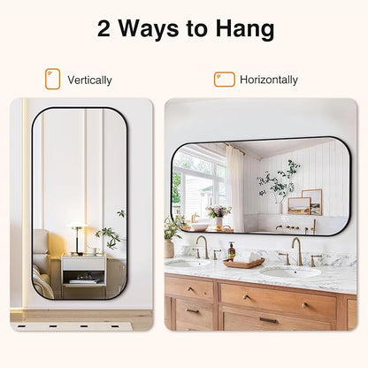 Bathroom Mirror for Wall, Large Bathroom Vanity Mirror for Over Sink 30 x 60 - Image 5