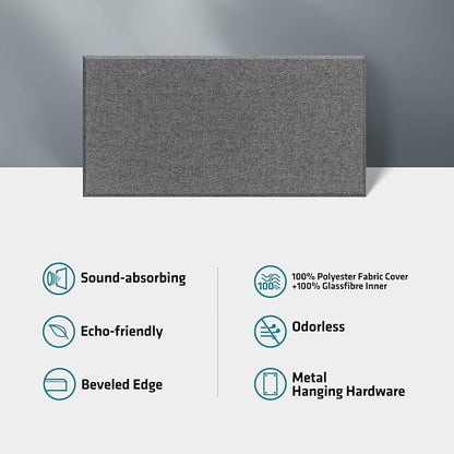UMIACOUSTICS 4 PCS Acoustic Panels, 2“ Thick 23.6" x 11.8" Fiberglass Sound - Image 5