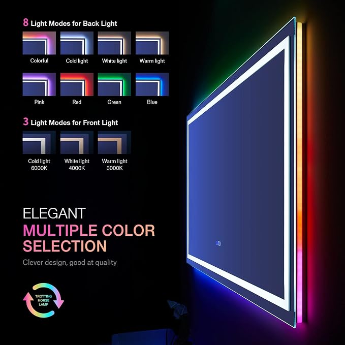 LOAAO 77"X36" LED Bathroom Mirror - Image 4