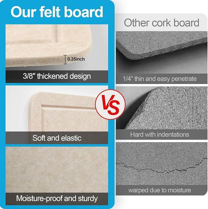 Large Felt Bulletin Board for Wall, Soft Felt Cork Board for Office, Home - Image 4