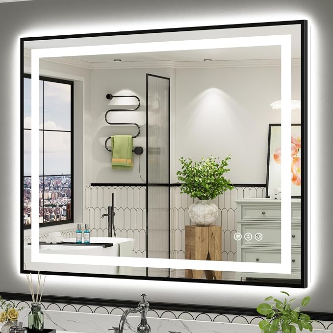 48x40 Inch LED Bathroom Mirror by Briivuemodernmirrors