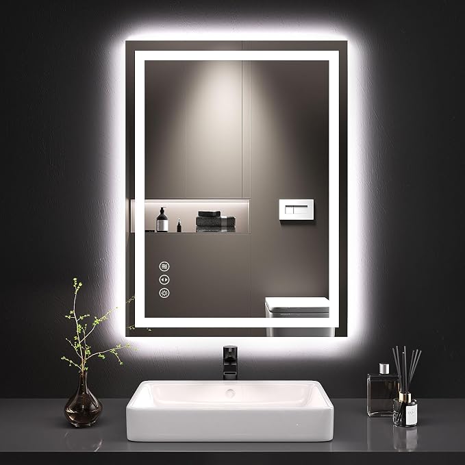 LOAAO 24X32 LED Bathroom Mirror by LOAAO