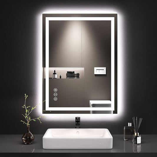 LOAAO 24X32 LED Bathroom Mirror by LOAAO