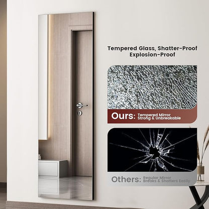 Kosmonia 71x28 Frameless Full Length Silver Coating Mirror w/Distortion Free - Image 7