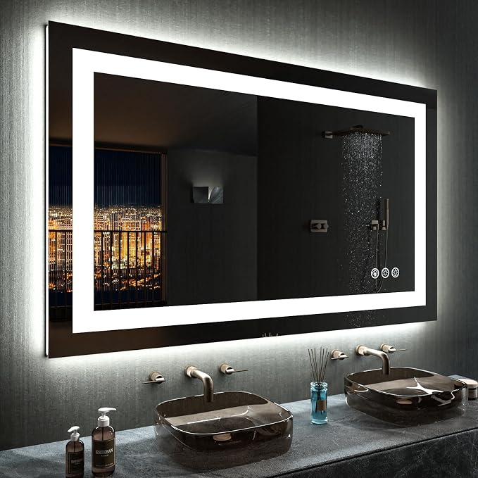 LOAAO 40”X30“ RGB LED Bathroom Mirror by LOAAO