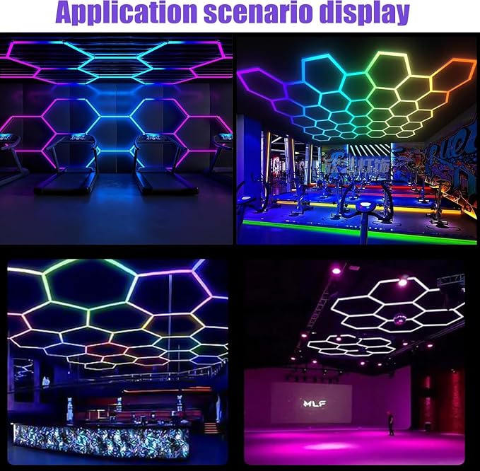 25Pack RGB 5 Hexagon LED Garage/Wall Lights, RGB 358 Kinds of Changes Dimmable - Image 7