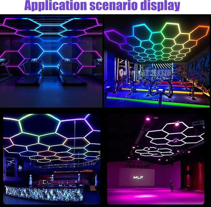 25Pack RGB 5 Hexagon LED Garage/Wall Lights, RGB 358 Kinds of Changes Dimmable - Image 7