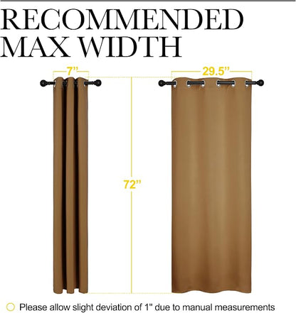 NICETOWN Sleek Blackout Curtains 72 inches Length - Image 7